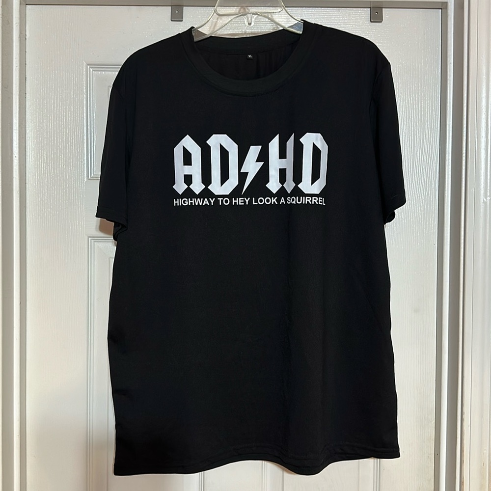 XL black tshirt, funny